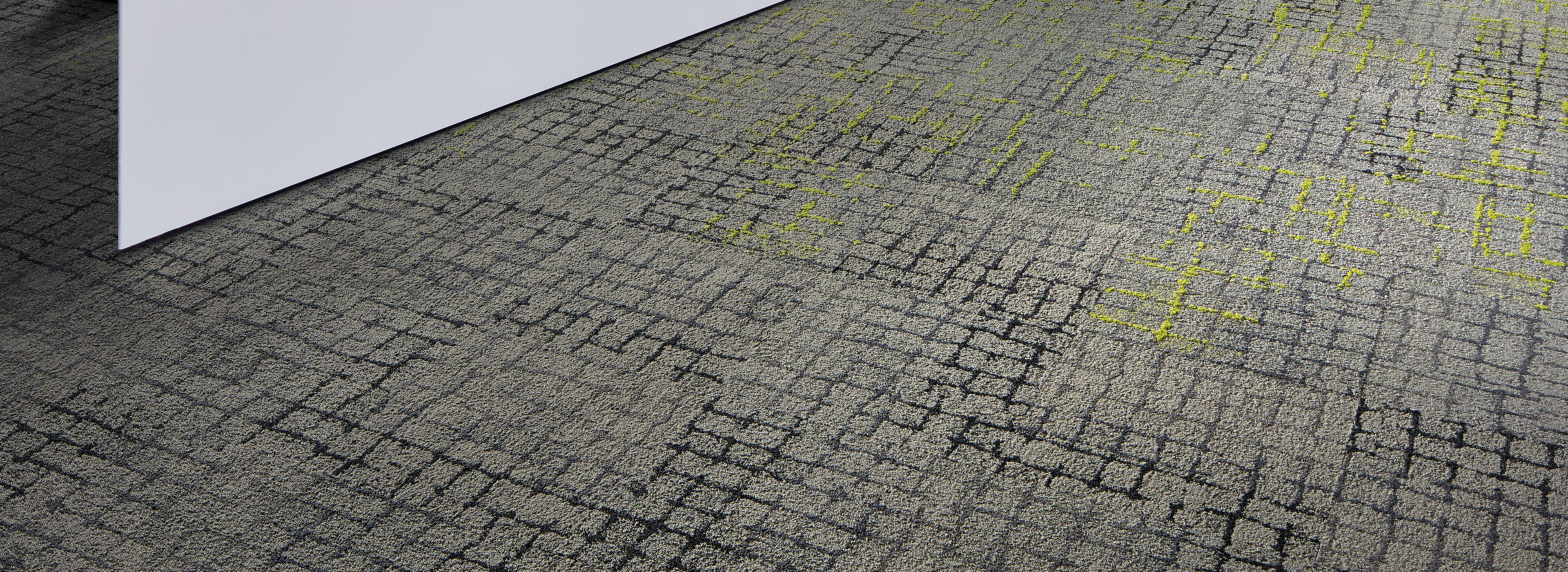 Interface Sett in Stone, Moss in Stone and Flint Edge carpet tile in lobby setting image number 1